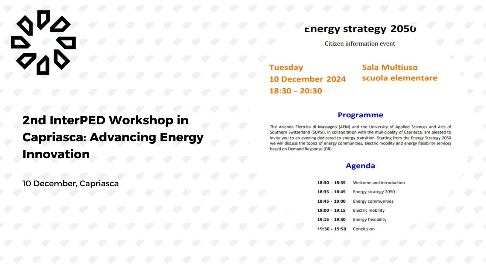 2nd InterPED Workshop in Capriasca: Advancing Energy Innovation